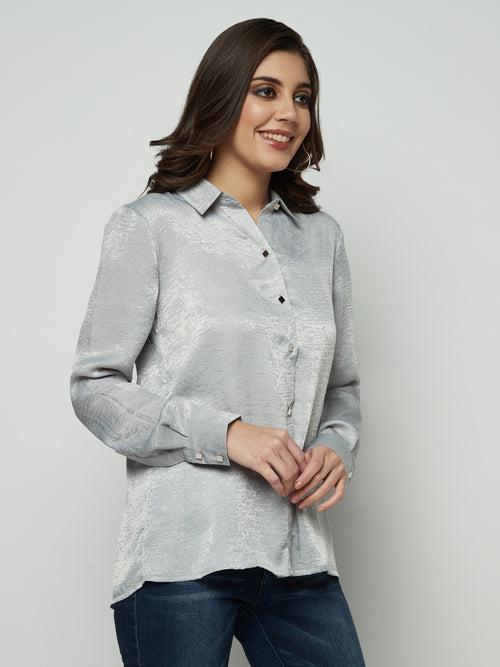 Grey Silk Elegance Shirt