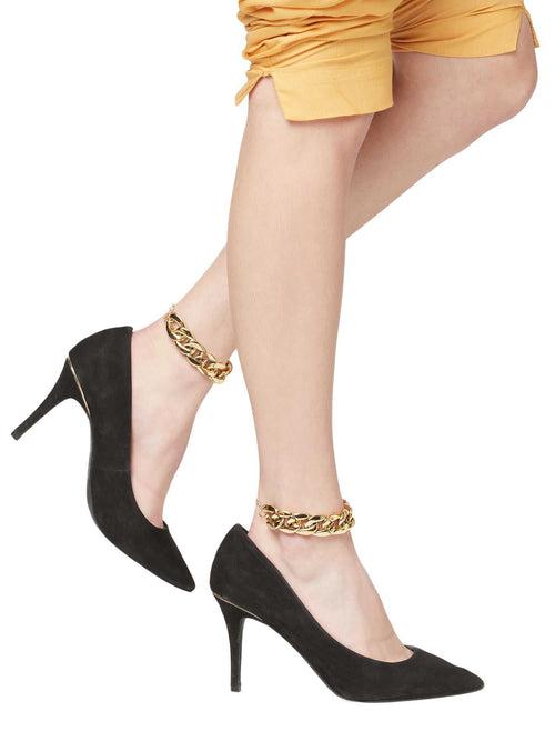 Bold Gold Loop Anklet