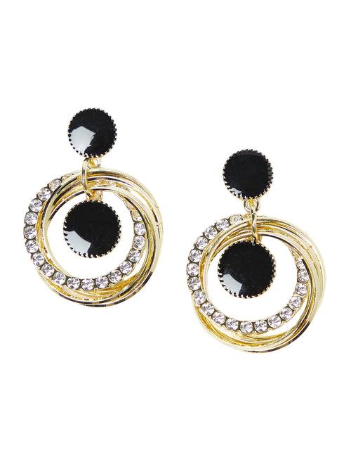 Sreling Round Gold Earrings