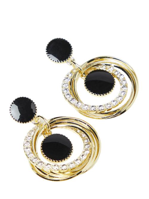 Sreling Round Gold Earrings