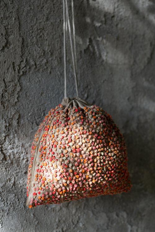 Multi-Color Silk French Knot Potli