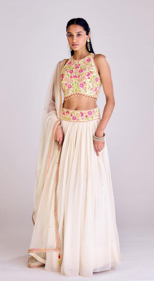 Pearl Embroidered Lehenga Set