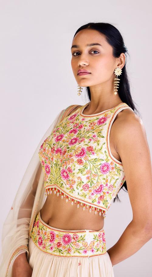 Pearl Embroidered Lehenga Set