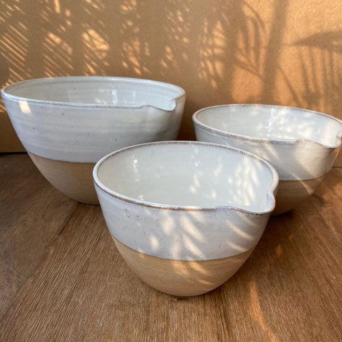 Handmade Ceramic Mixing bowls( Set of 3)