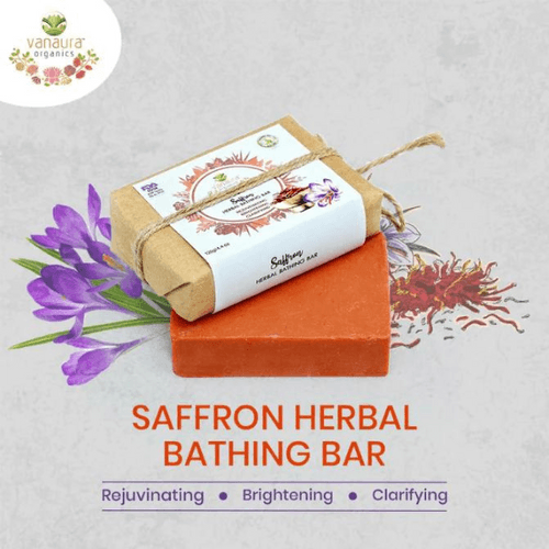 Saffron Herbal Bathing Bar- (Rejuvenating, Brightening, Clarifying)-125g