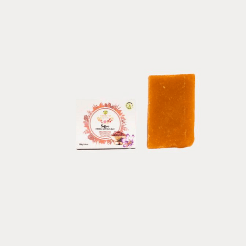 Saffron Herbal Bathing Bar- (Rejuvenating, Brightening, Clarifying)-125g