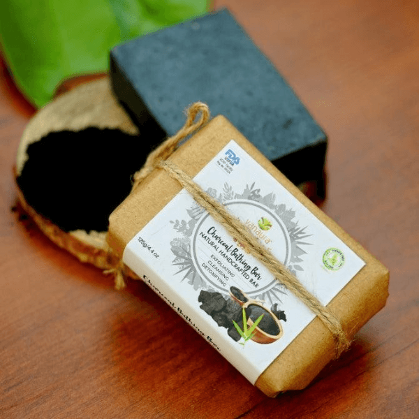 Charcoal Bathing Bar - (Exfoliating, Cleansing, Detoxifying) Natural Handcrafted Bar(125g)