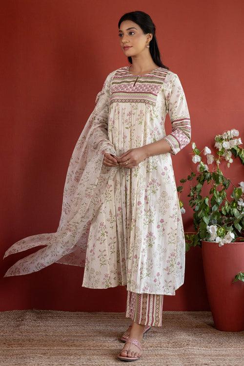 Botanical Gathered Kurta