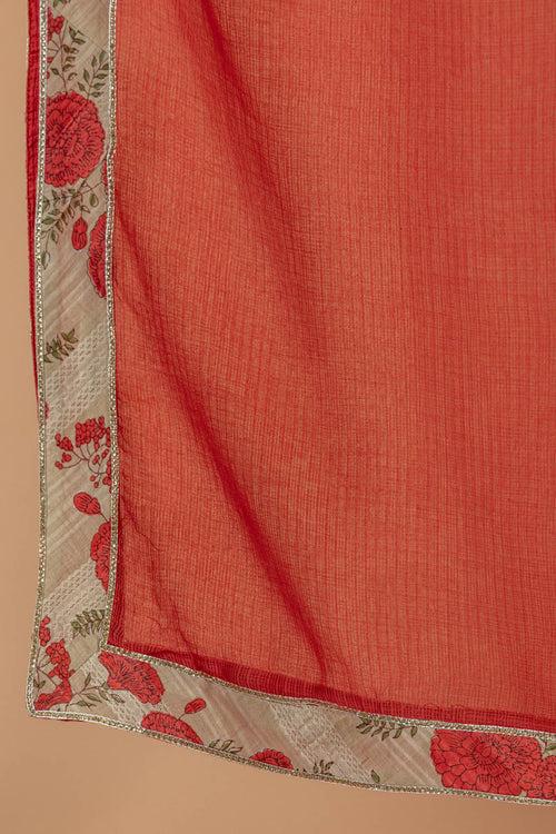 Red Doria Dupatta