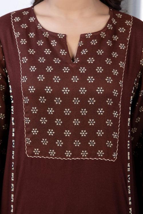 Brown Rust Fine Twill Kurta