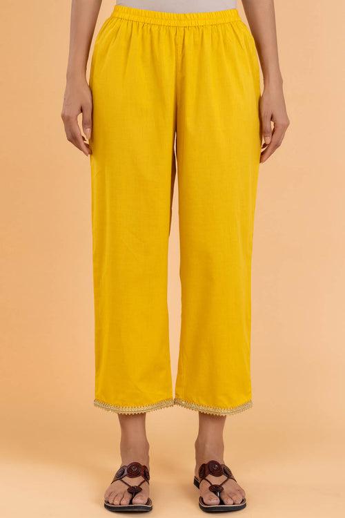 Yellow Cotton Trousers