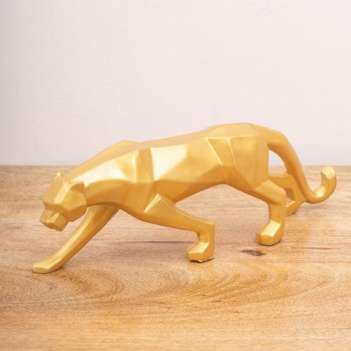 Modern Art Geometric Panther Statue