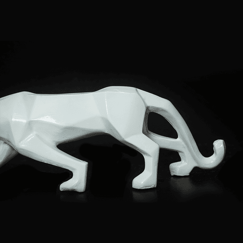 Modern Art Geometric Panther Statue