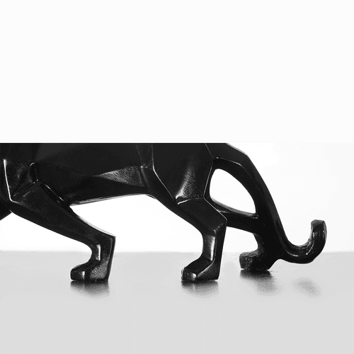 Modern Art Geometric Panther Statue