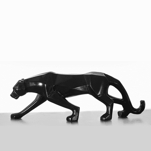 Modern Art Geometric Panther Statue