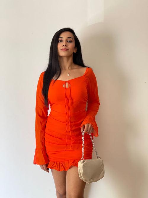 Gemstone orange dress