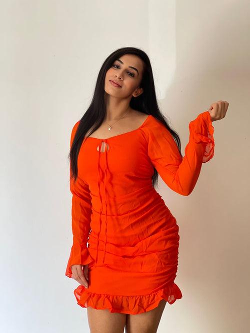 Gemstone orange dress