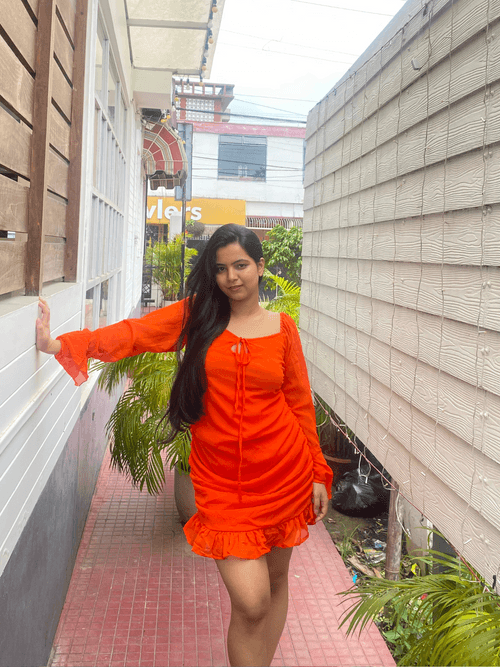 Gemstone orange dress