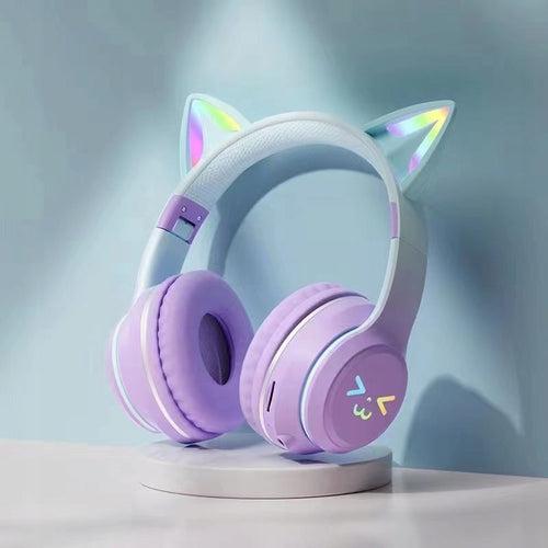 Cat Headset with LED for Girls