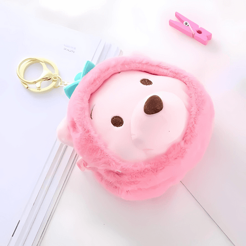 Cute Plush Coin Pouch Keychain