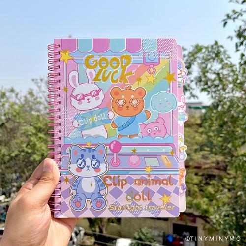 Good Luck Kawaii Animal Spiral Notebook