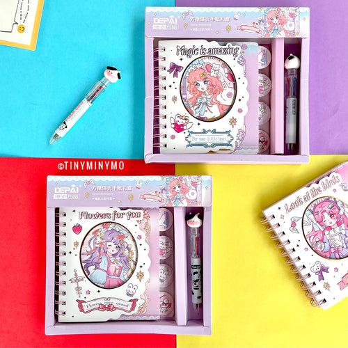 Kawaii Spiral Notebook with Pen Set