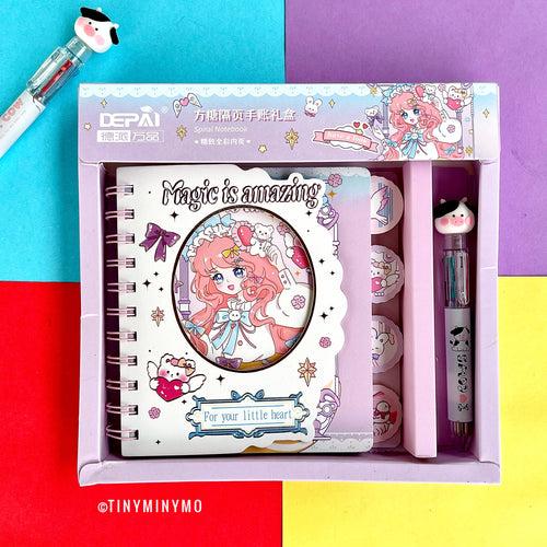 Kawaii Spiral Notebook with Pen Set