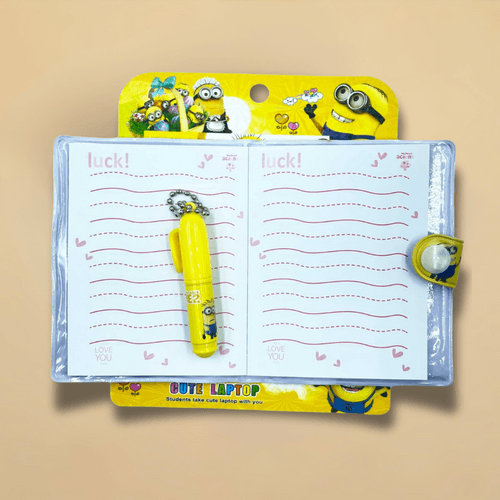 Mini Diary With Pen - Minion