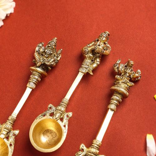 Brass Pooja Ahuti Spoon