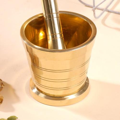 Brass Mortar And Pestle (Okhli)