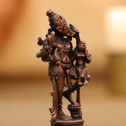 Copper Standing Varaha Lakshmi Idol (3 Inch)