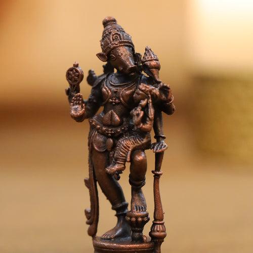 Copper Standing Varaha Lakshmi Idol (3 Inch)