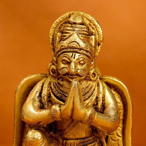 Brass Sitting Garuda Idol (3.5 Inch)