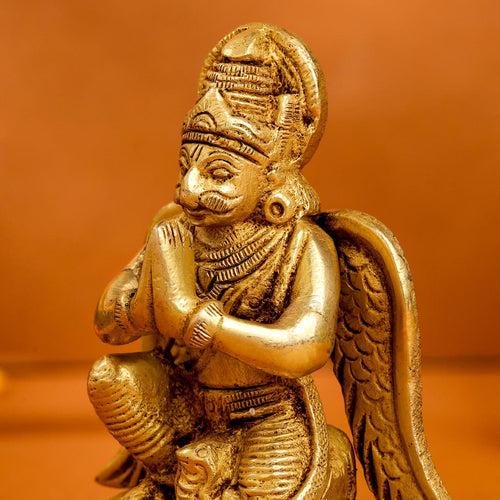 Brass Sitting Garuda Idol (3.5 Inch)