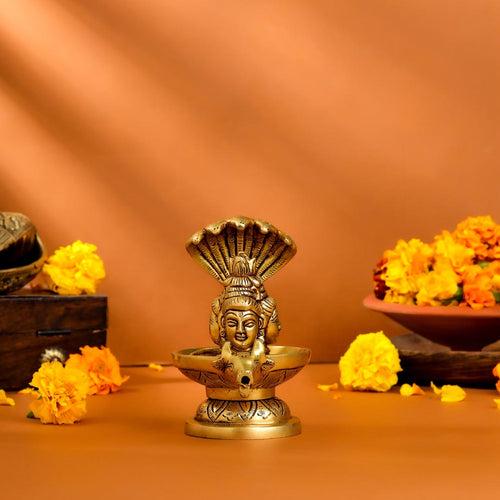 Brass Nandi Mukhshivlingam Idol (5 Inch)