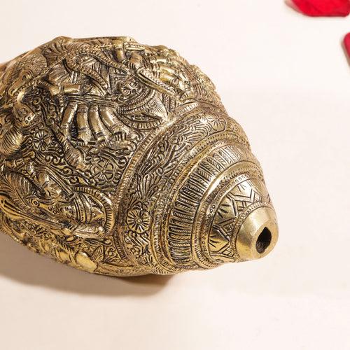 Brass Durga Conch (10 Inch)