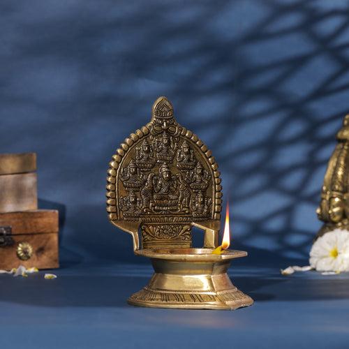 Brass Ashtalakshmi Diya (7.5 Inch)