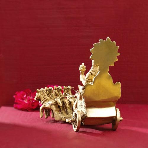 Brass Surya Rath Idol (5 Inch)