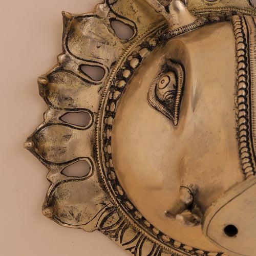 Brass Varaha Head Wall Hanging (9 Inch)