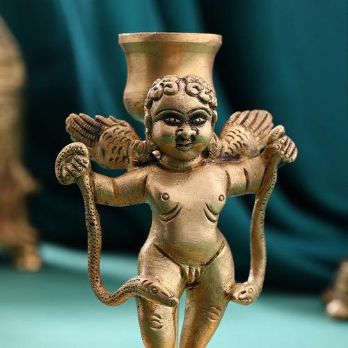 Brass Angel Candle Stand (4.2 Inch)