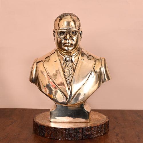 Brass Bhimrao Ambedkar Bust Statue (14 Inch)