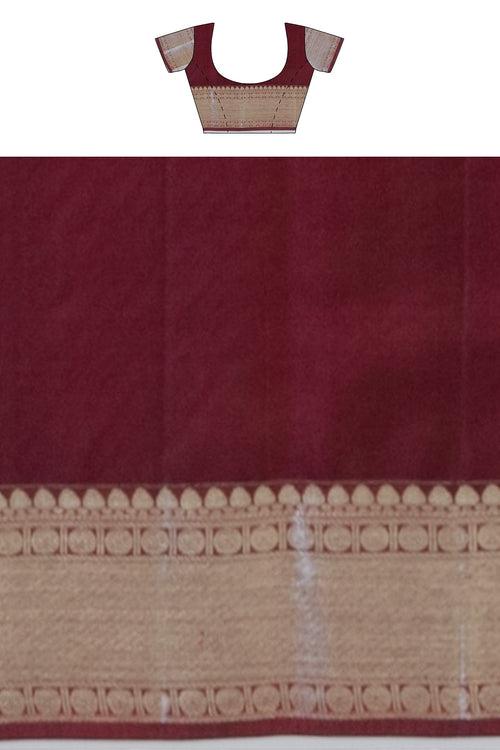 Mustard Dharmavaram Silk Saree