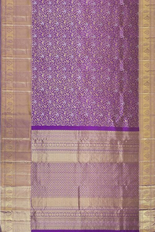 Purple Kanchipuram Silk Saree