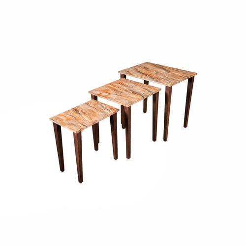 A Tiny Mistake Mountain Wooden Rectangle Nesting Tables (Set of 3), Living Room Decor