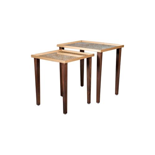 A Tiny Mistake Majestic Cream Wooden Rectangle Nesting Tables (Set of 2), Living Room Decor