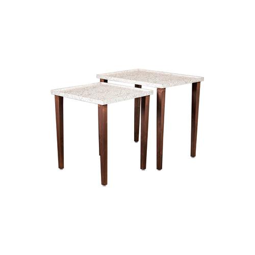 A Tiny Mistake Chantilly Wooden Rectangle Nesting Tables (Set of 2), Living Room Decor