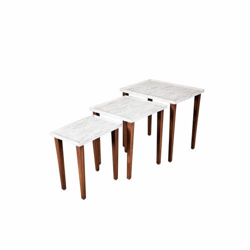 A Tiny Mistake Leherein Wooden Rectangle Nesting Tables (Set of 3), Living Room Decor