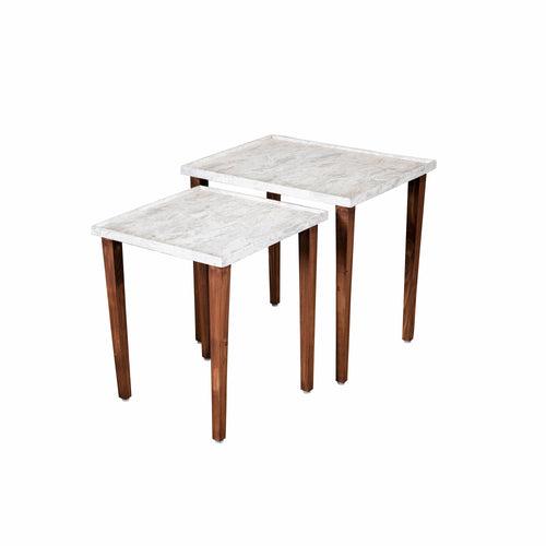 A Tiny Mistake Leherein Wooden Rectangle Nesting Tables (Set of 2), Living Room Decor