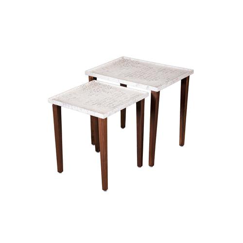 A Tiny Mistake Bhav Wooden Rectangle Nesting Tables (Set of 2), Living Room Decor