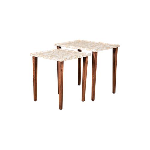 A Tiny Mistake Jungle Wooden Rectangle Nesting Tables (Set of 2), Living Room Decor